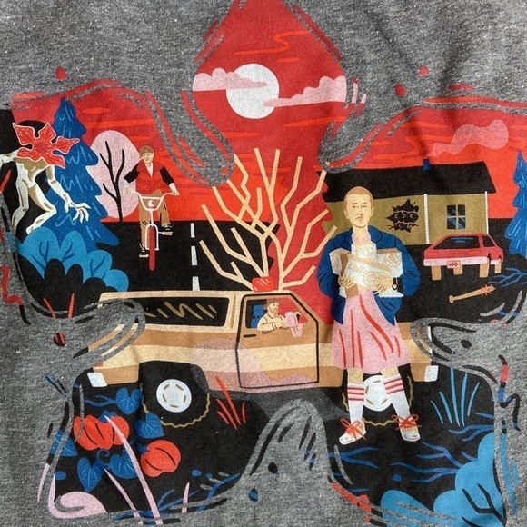 Stranger Things Netflix Gray Graphic Two T-Shirt Bundle in Unisex Medium Eleven - Picture 8 of 16